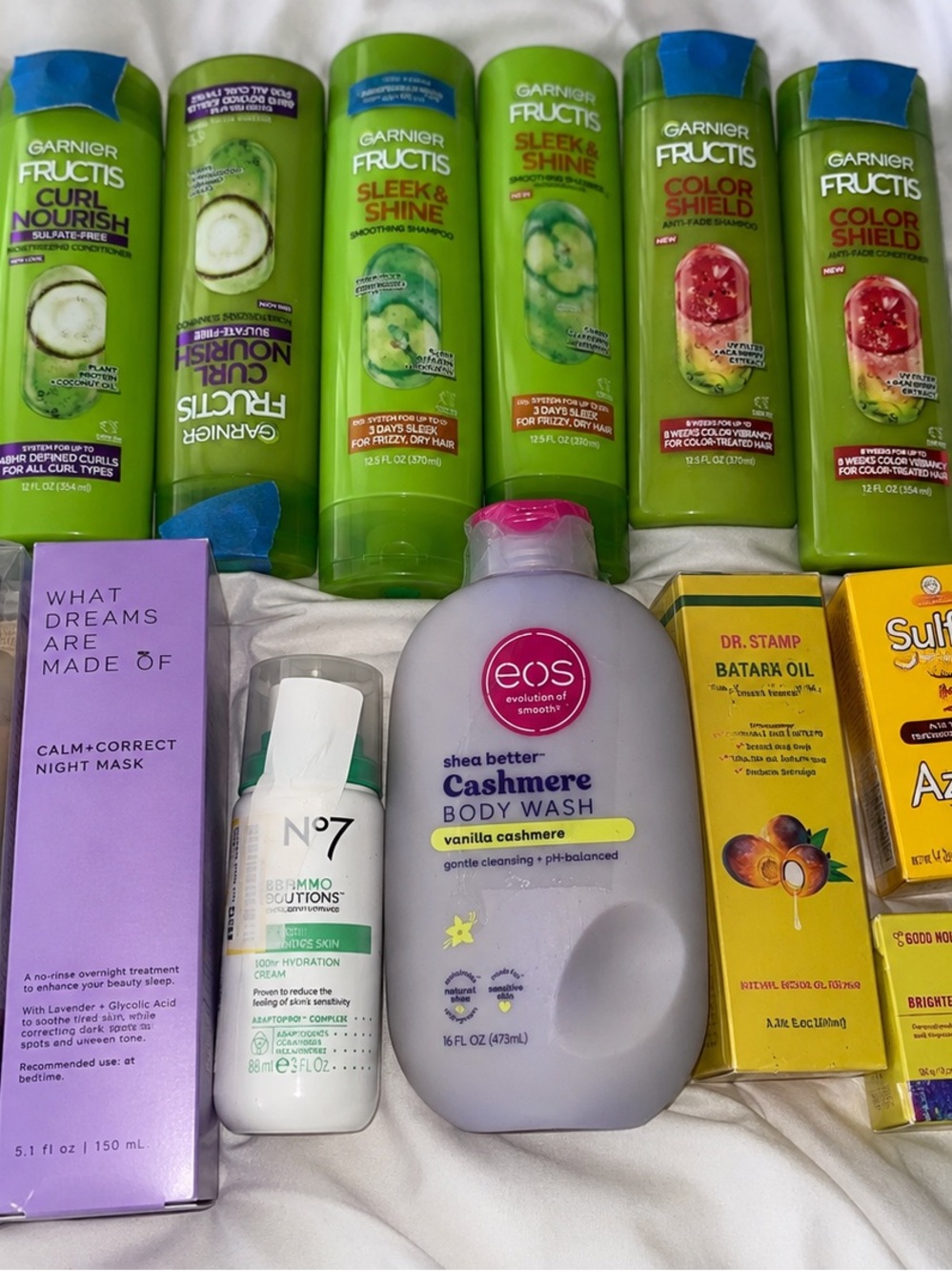 Garnier Fructis Assorted Green Hair Care Bottles bundle